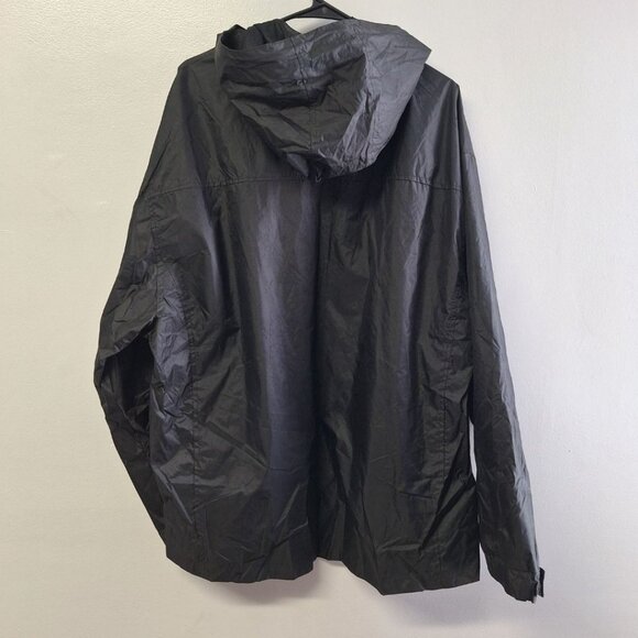 i5 Apparel Windbreaker Black Mens XL Lightweight Zip Hood Outdoor Jog Jacket - Picture 2 of 11